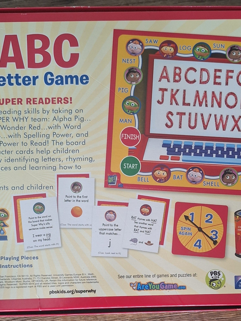 ABC Letter Game - Red Educational Board Game